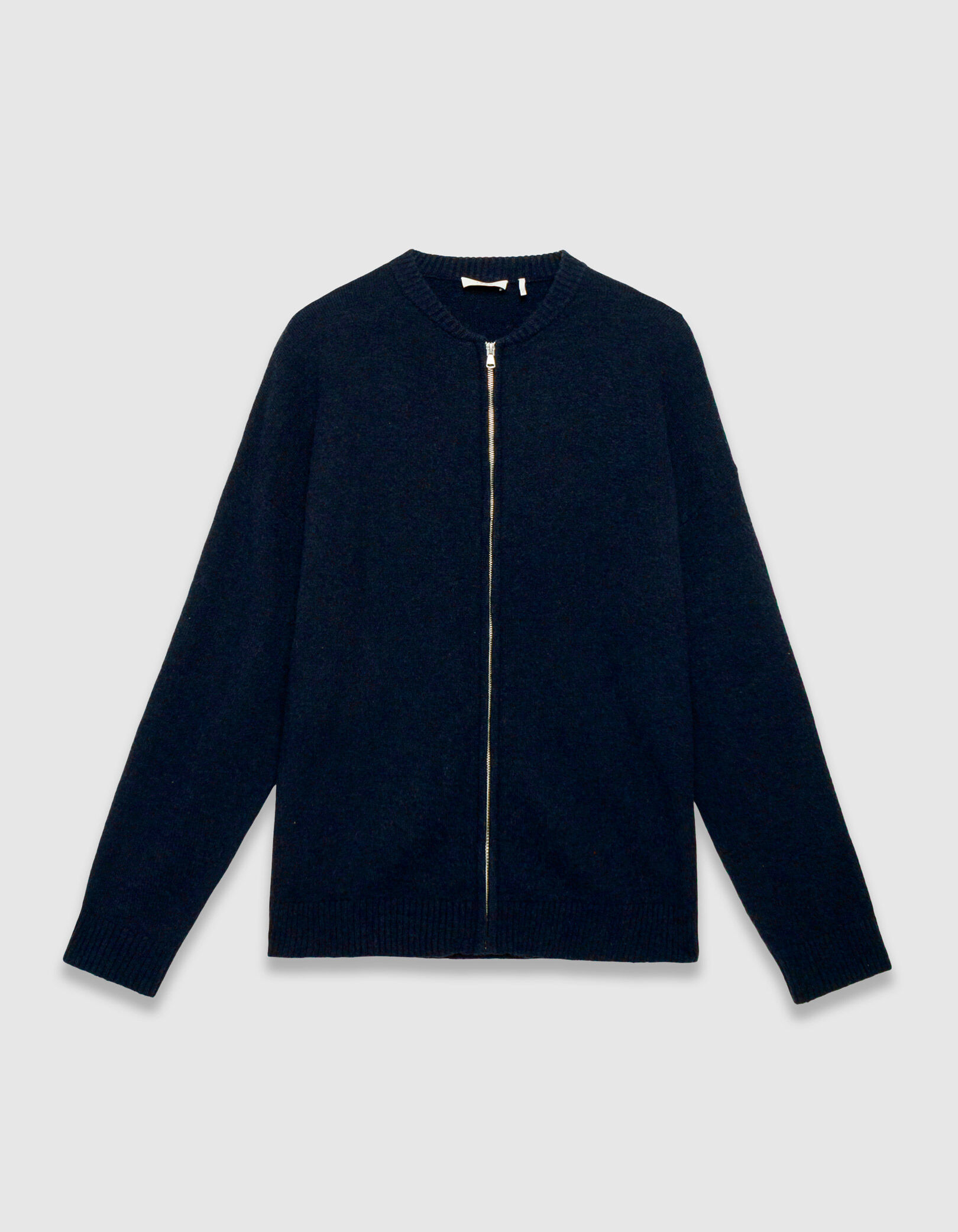Cardigan zippé marine tricot Homme