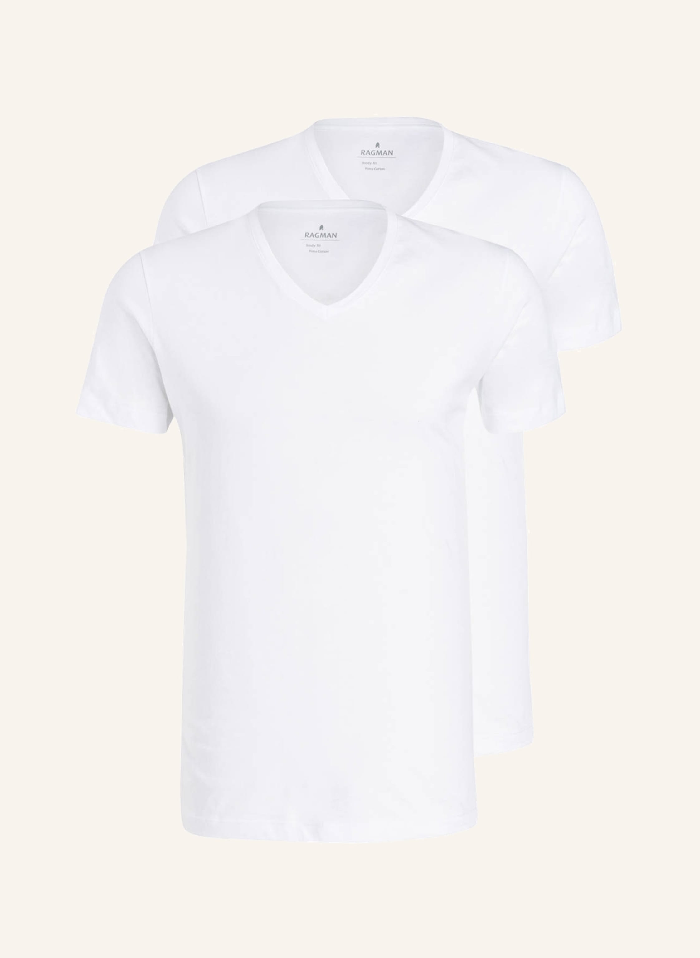 RAGMAN 2er-Pack V-Shirts