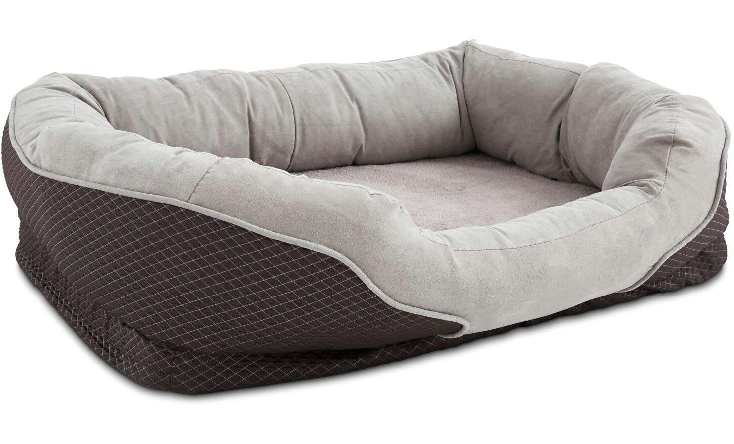 Petco Orthopedic Bolster Dog Bed, Washable, 40-in x 30-in, Grey