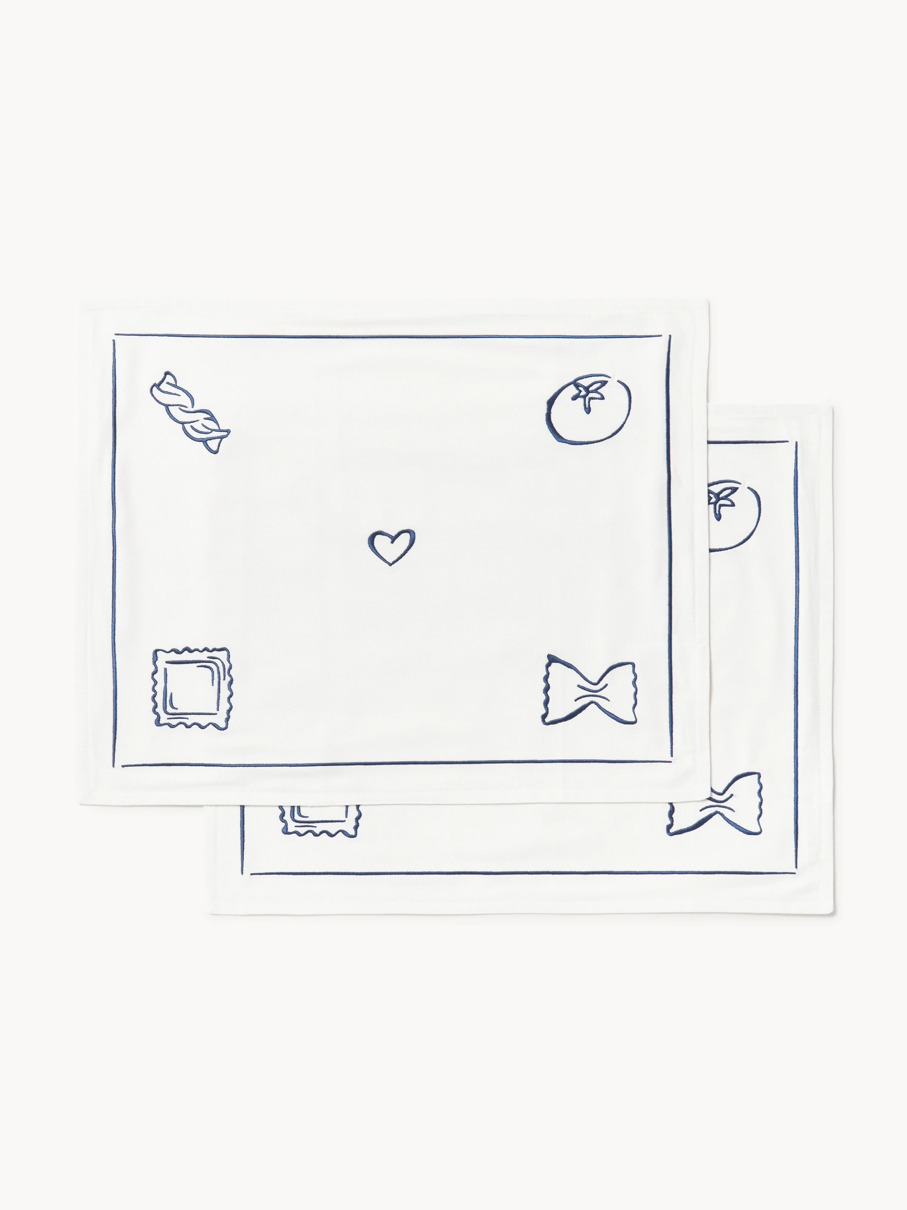 Bestickte Tischsets Tutti, 2er-Set