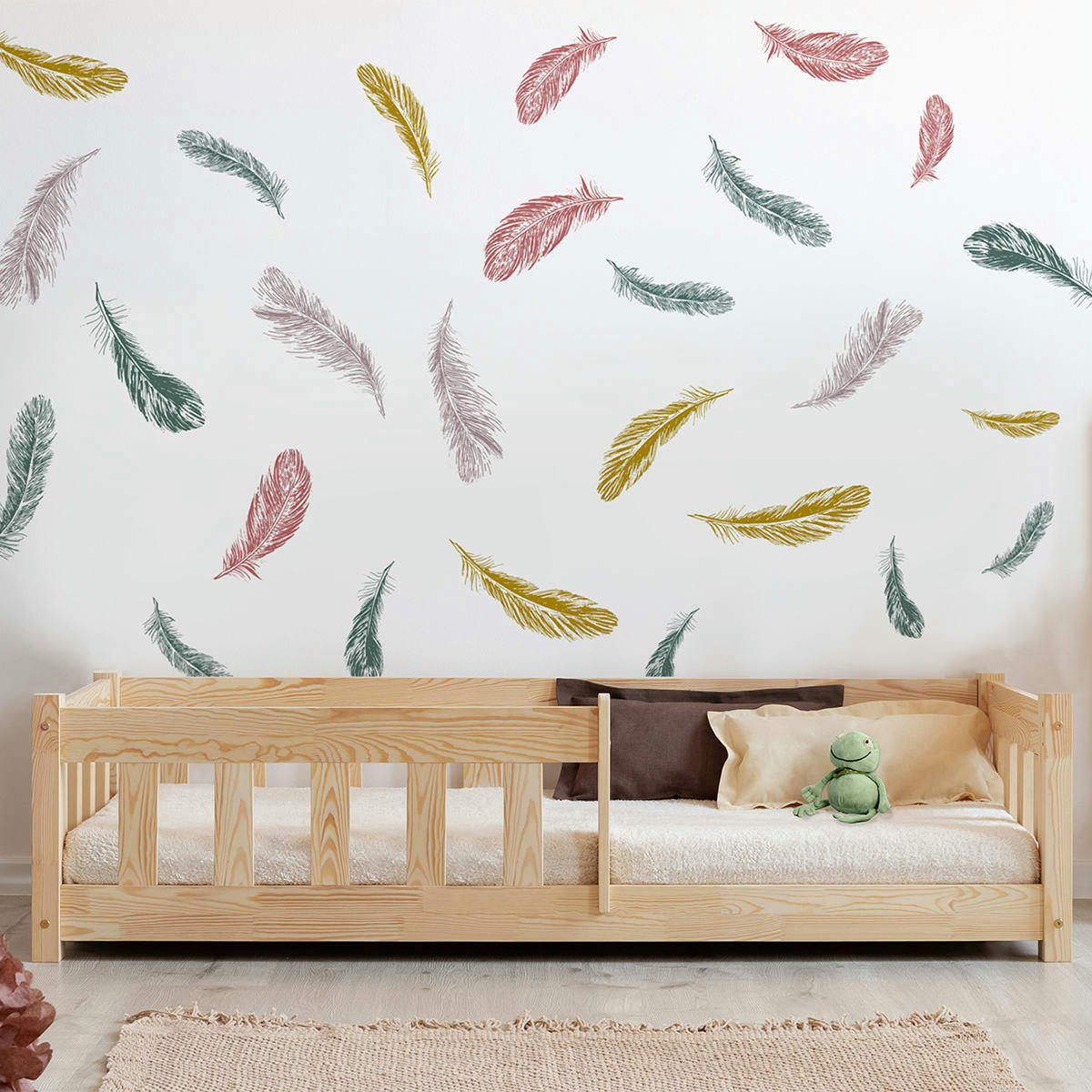 ELISE - Lit 90x190 sommier inclus naturel