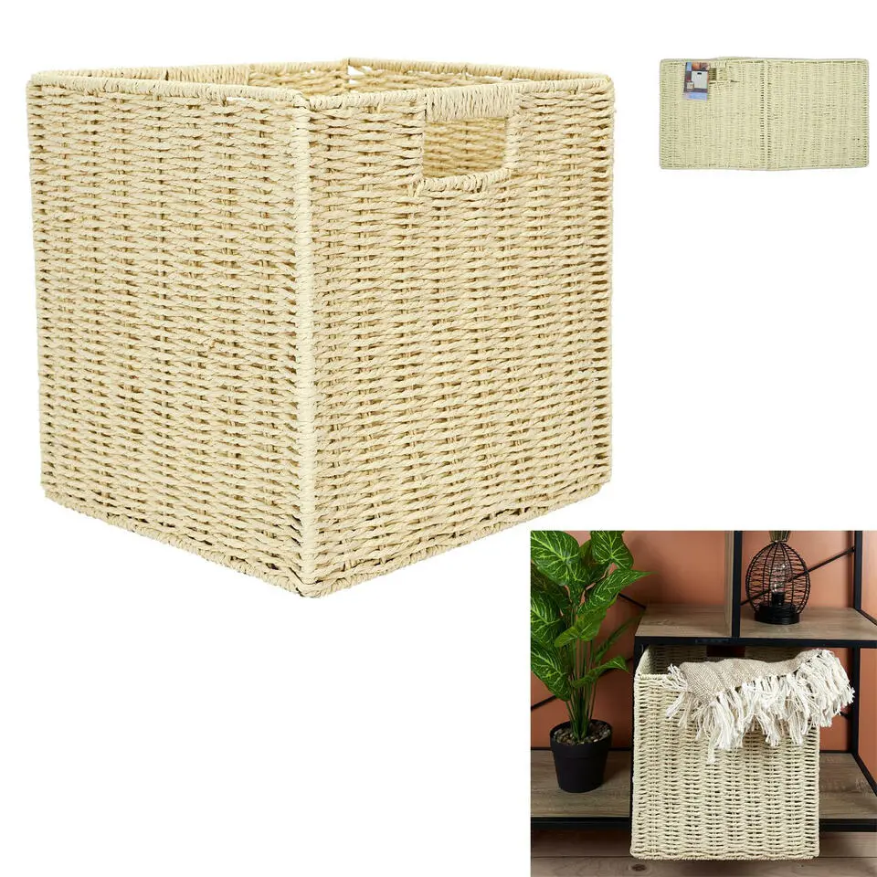 Home Deco Factory Opbergmand - Naturel - 30 x 30 x 30 cm