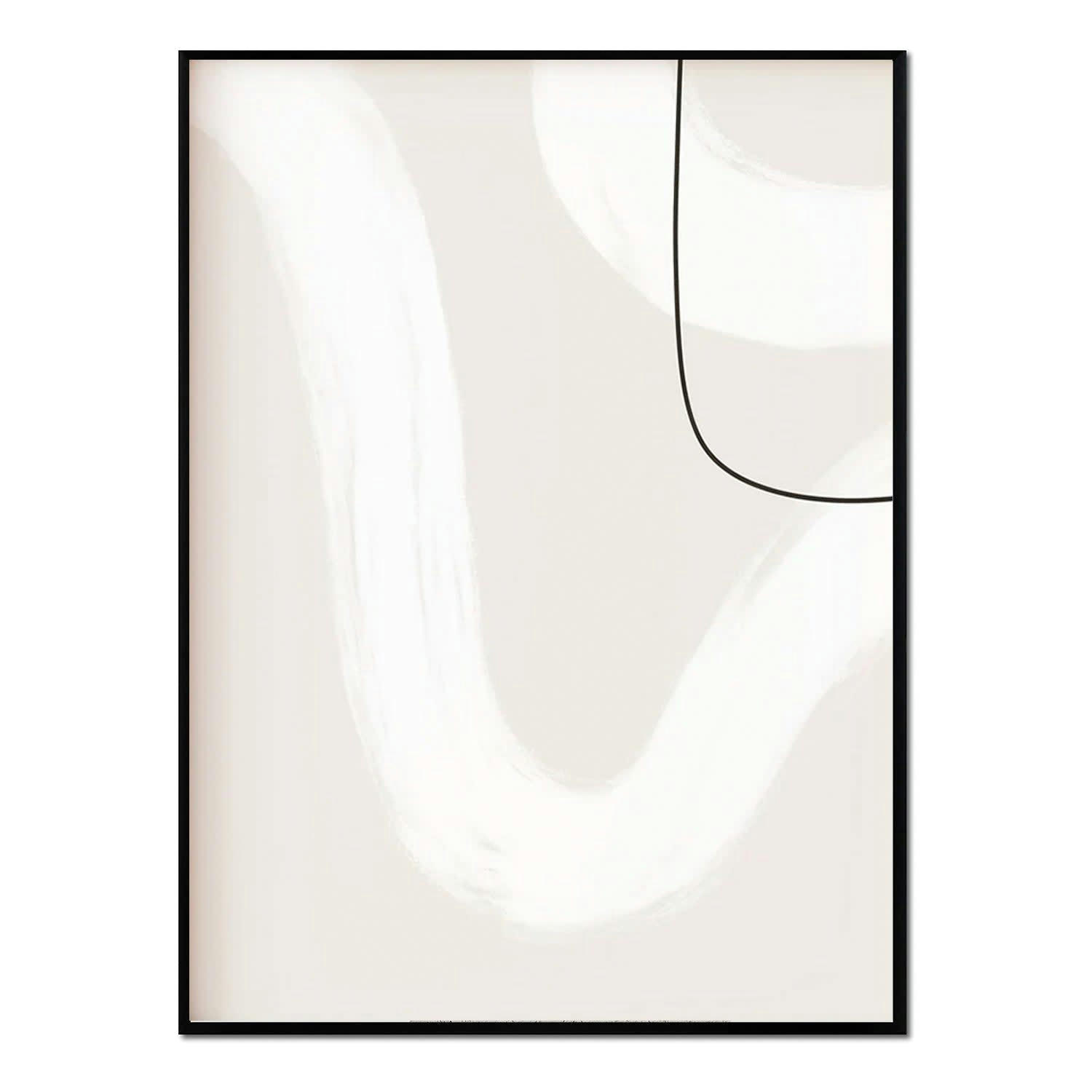 MINIMALISMO - Affiche avec cadre noir -  lignes minimalistes - 50x70