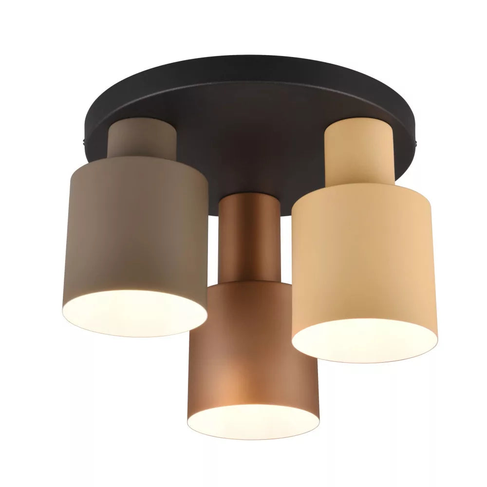 Trio Leuchten plafondlamp Agudo - 3 lichts - 30 x 24.5  cm - zwart