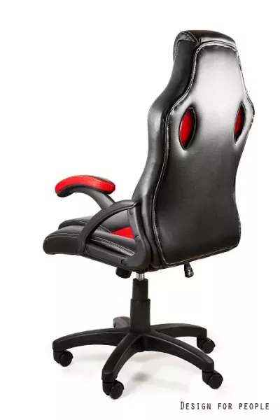 Fotel biurowy gamingowy DYNAMIQ V7 czarny/czerwony