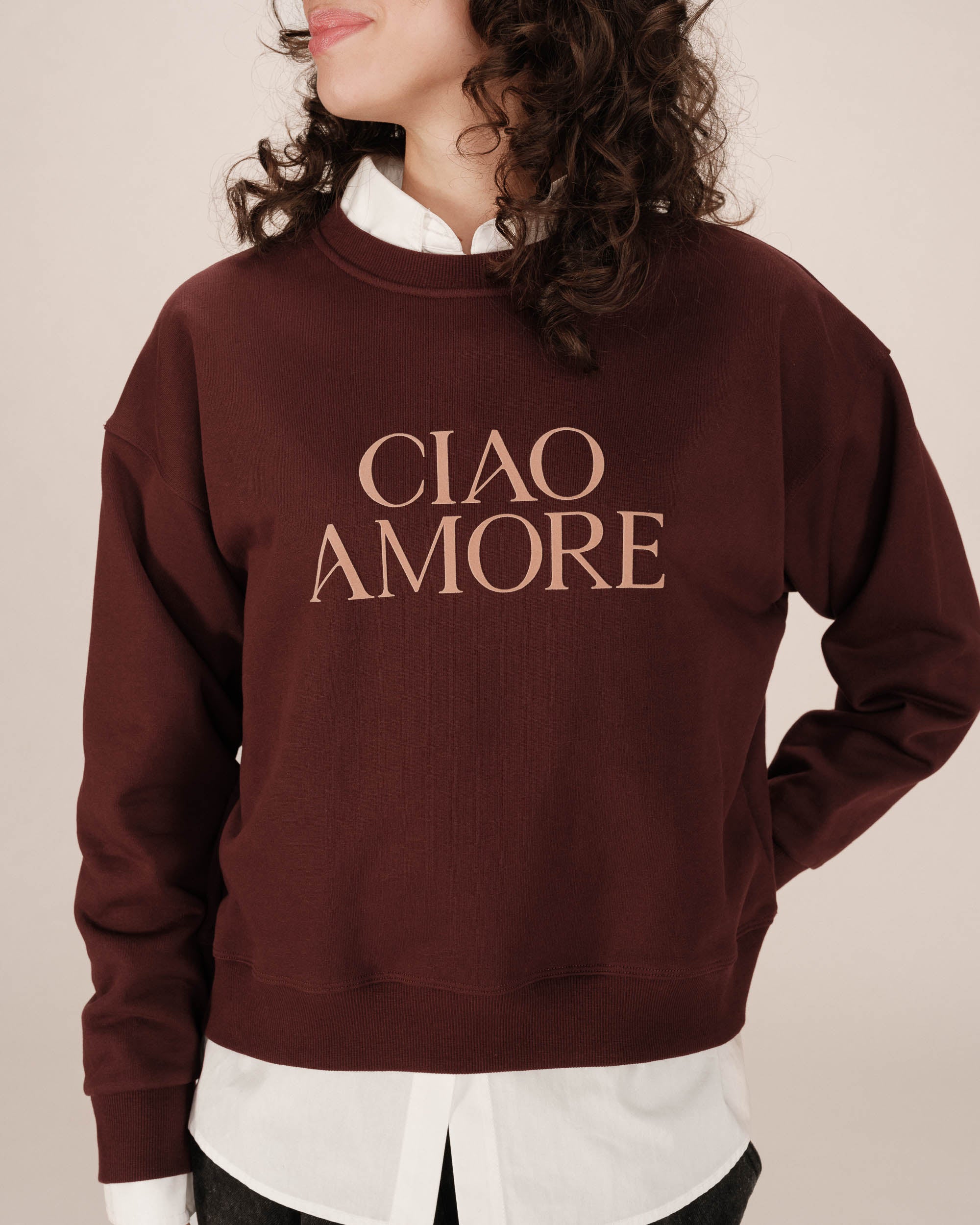 Sweatshirt imprimé bordeaux Sigil