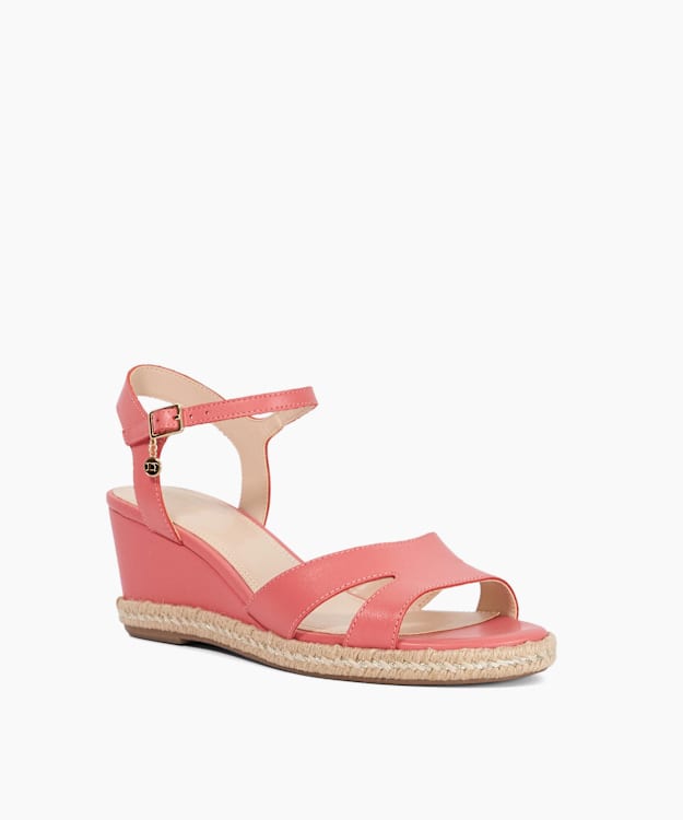 Kindal Pink - Reptile Print Wedge Sandal