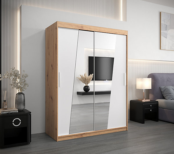 Armoire Rhomb à portes coulissantes H. 200 x L. 150 x P. 62, 2 portes