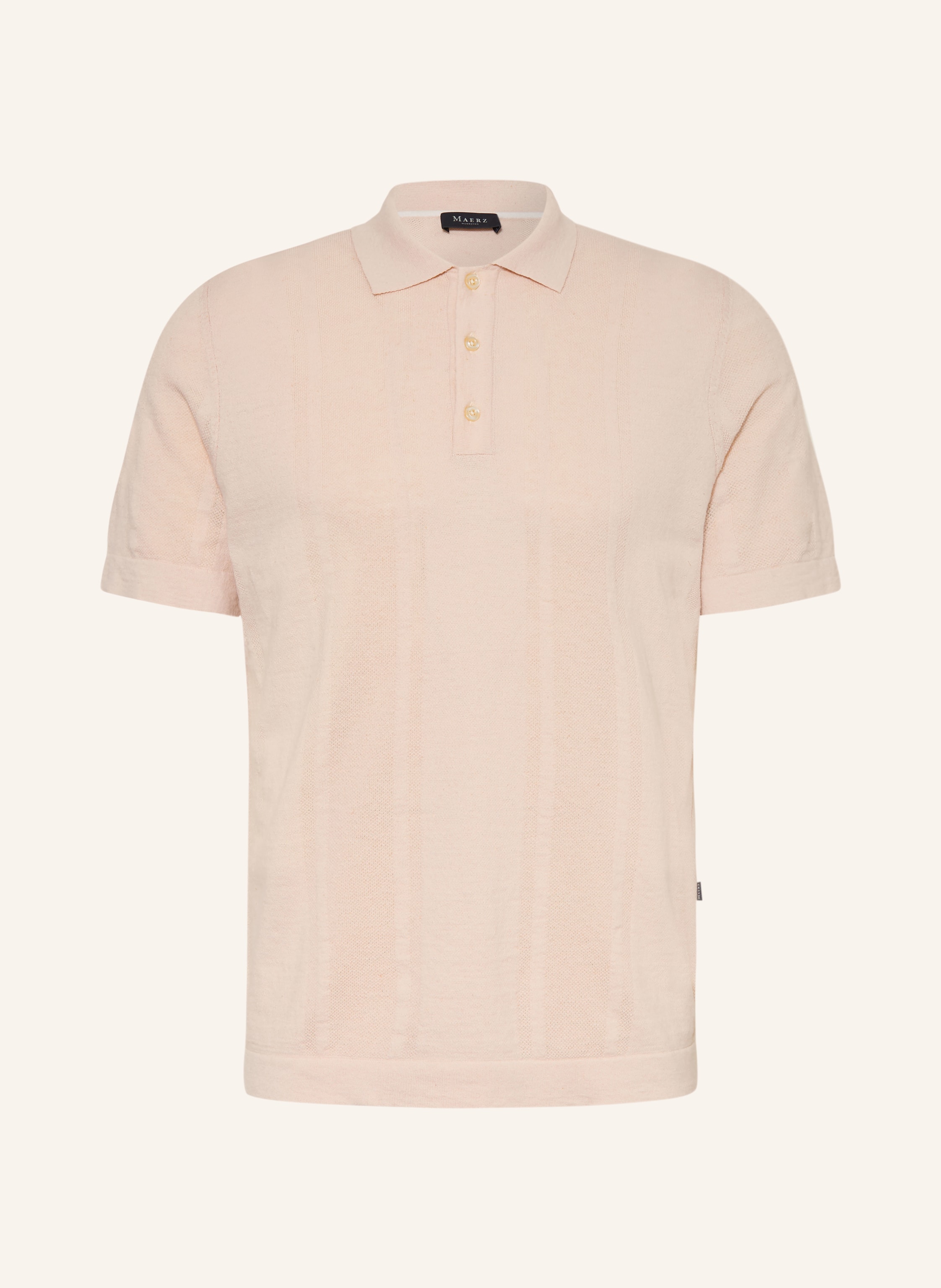 MAERZ MUENCHEN Strick-Poloshirt mit Leinen