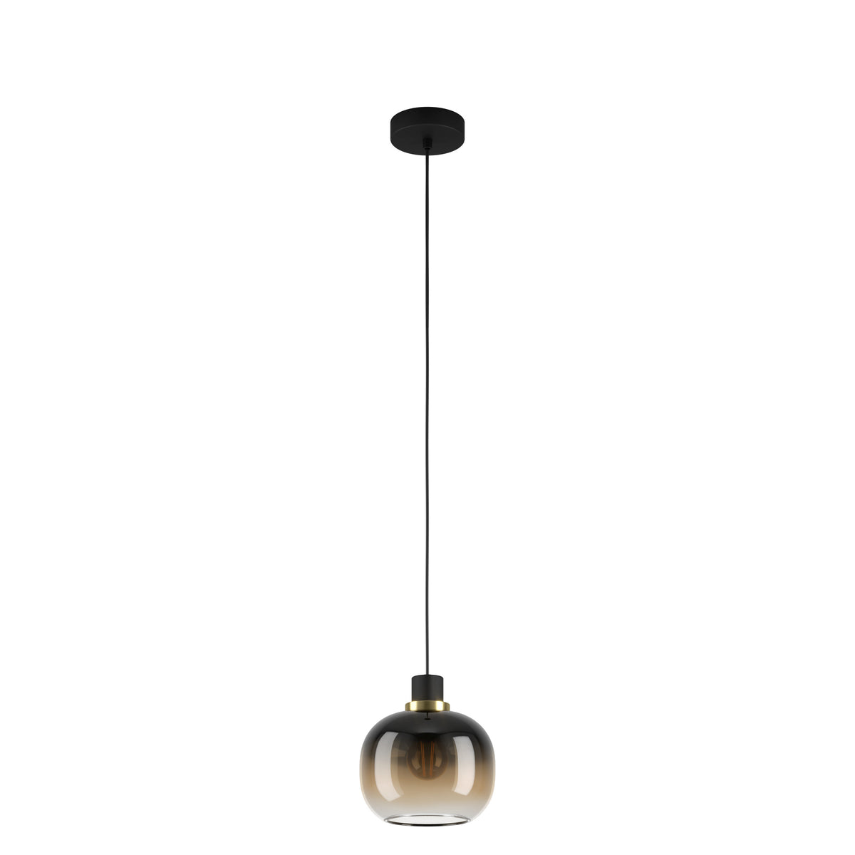 EGLO hanglamp Oilella - e27 - 19 cm - zwart/geelkoper