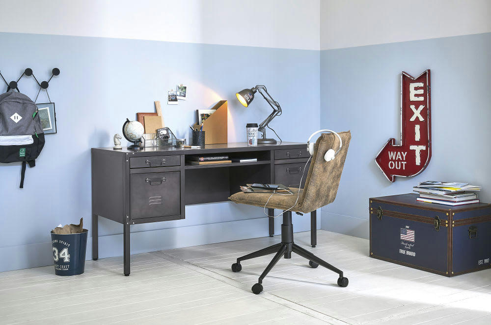 Exit - Panneau mural en métal rouge 49x81