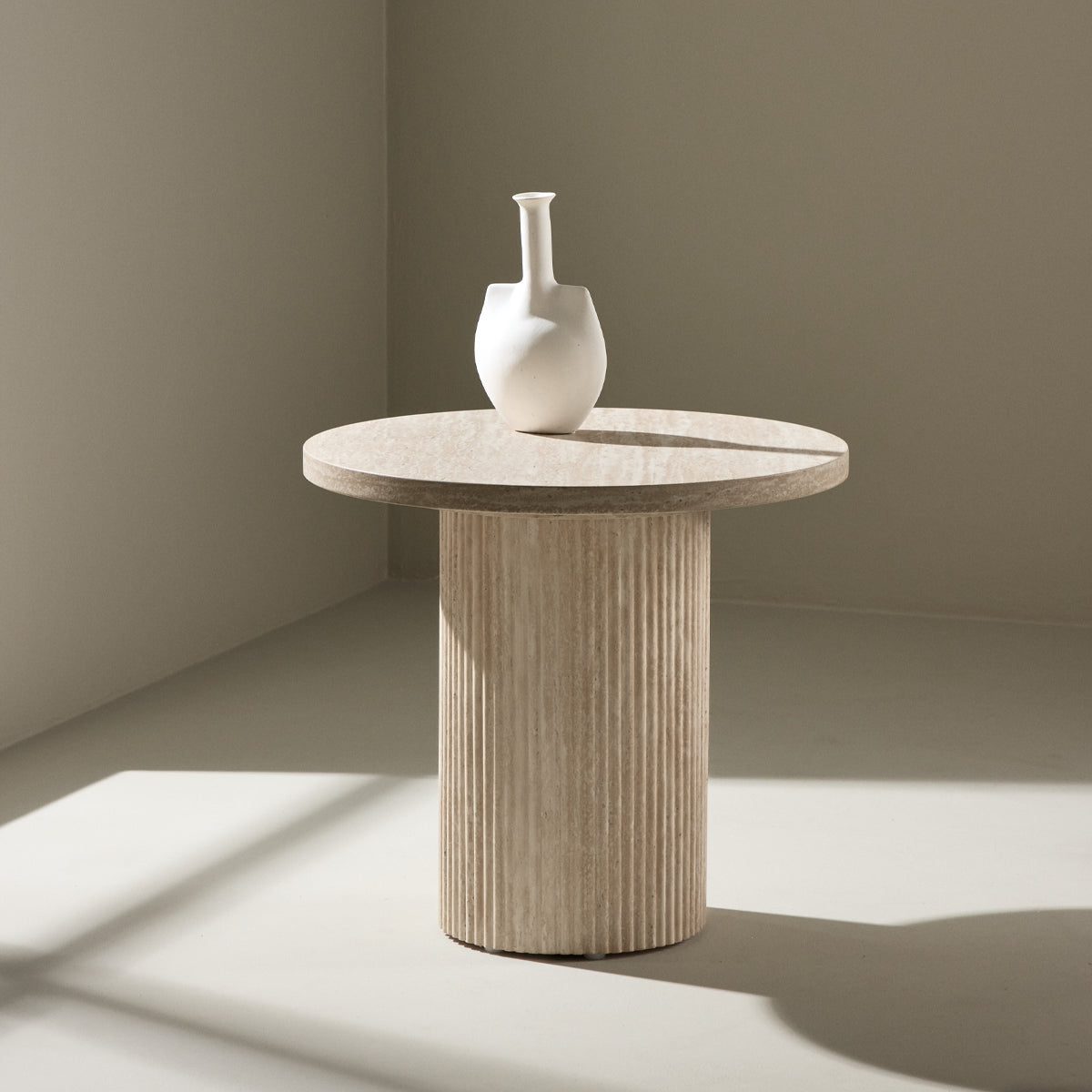 Nest living Nohr Ronde Houten Salontafel Beige - Ø 50 cm