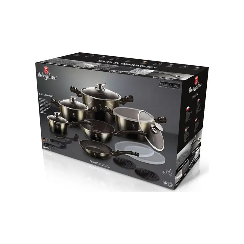 Kochtopf 18-teilig Shiny Black Edition
