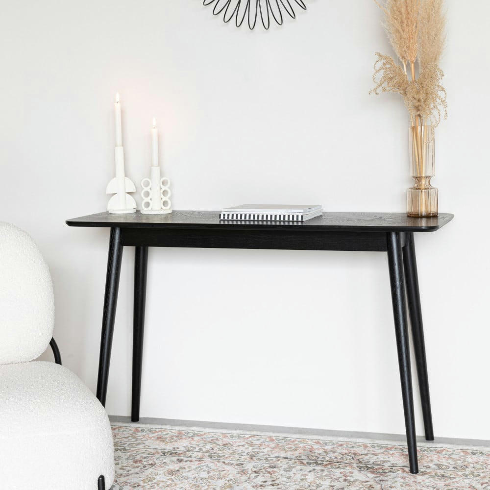 FABIO - Console en bois 120x40cm noir