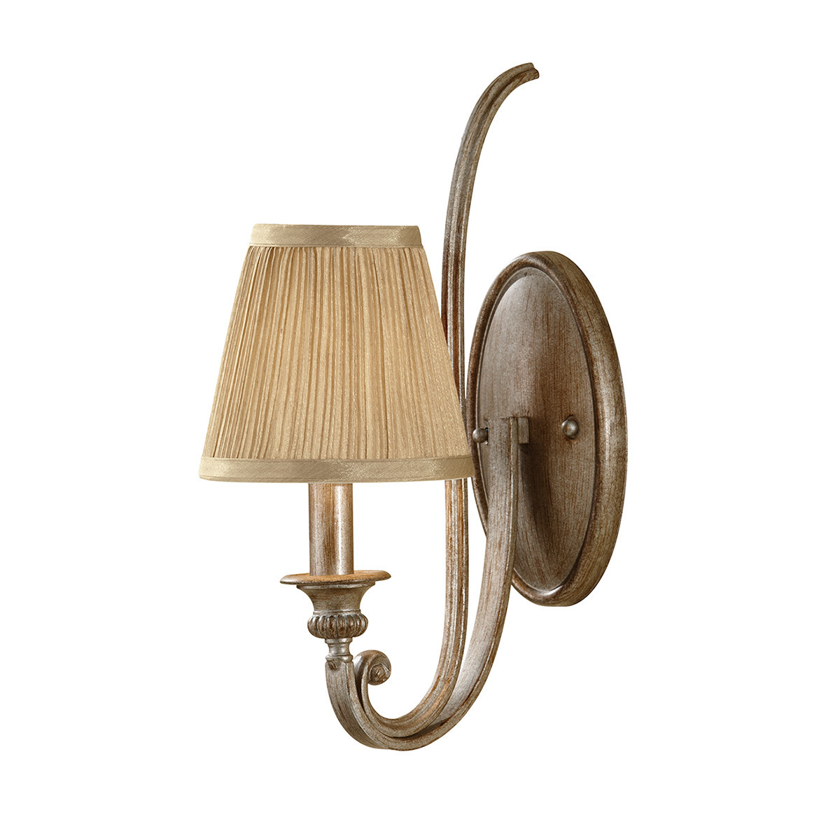 Kinkiet piaskowo-srebrne Abbey 1xE14x40W wym:39,1x15,2x26,4cm IP20 Feiss