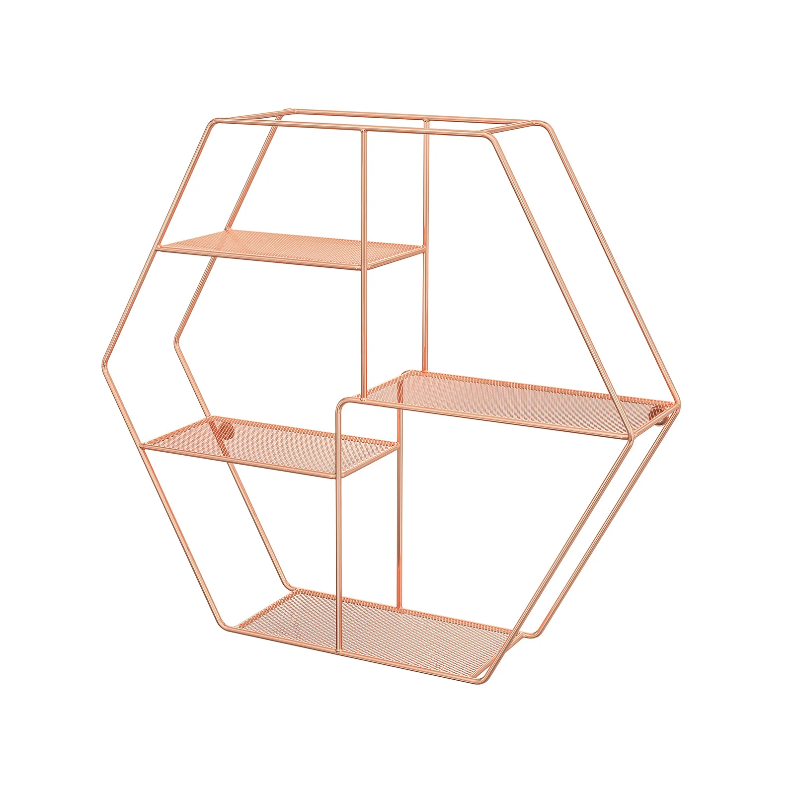 Étagère murale hexagonale 4 niveaux