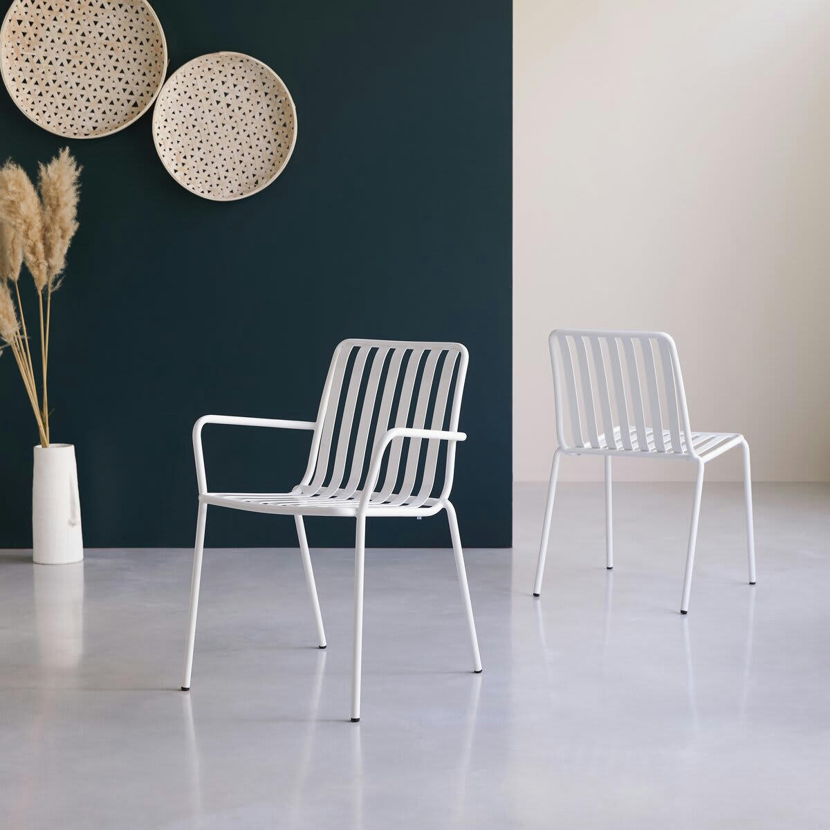GABY - Fauteuil en métal white
