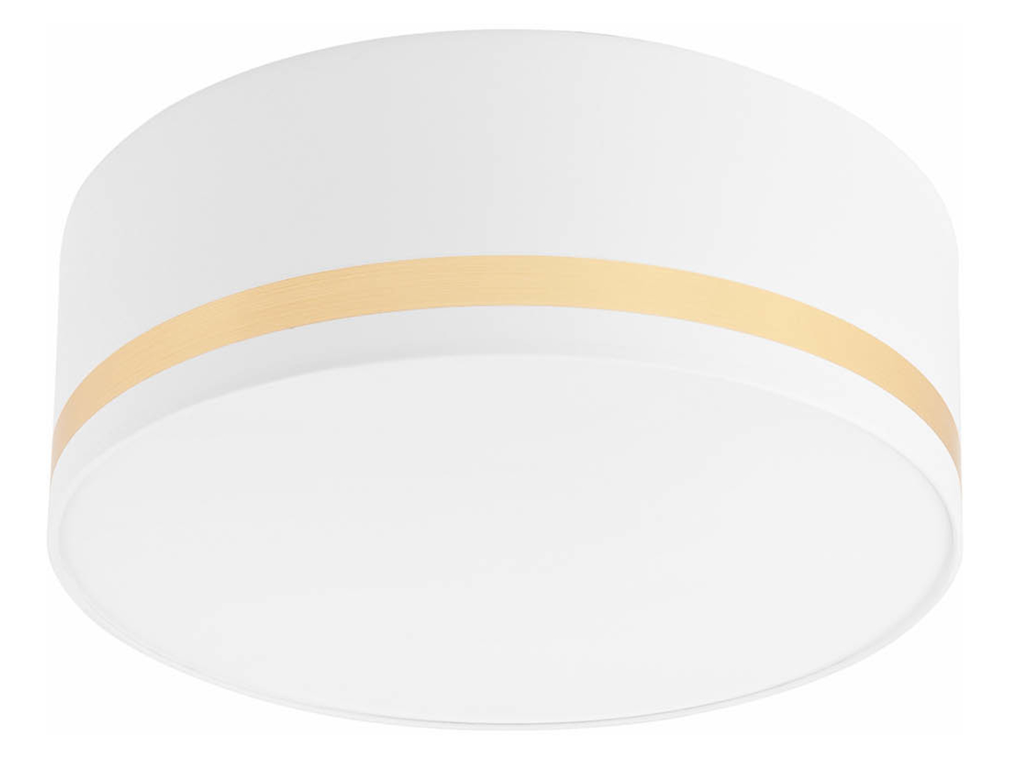 Lampa sufitowa Gloria 2-punktowa tkaninowa biało-złota