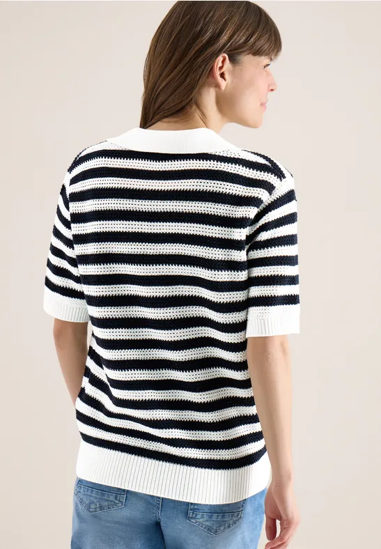 Kurzarm Poloshirt in Mesh-Qualität