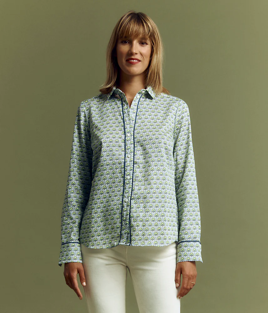 Chemisier imprimé en coton CARTHAGE85-T850F/85119/600