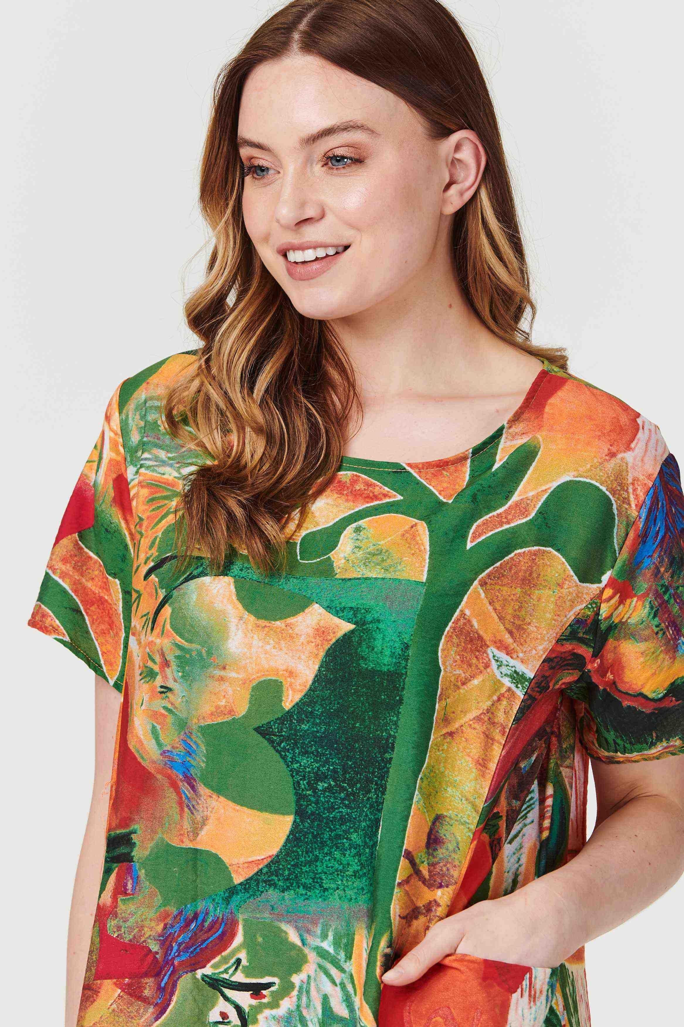 Izabel London Abstract Print Tunic Dress