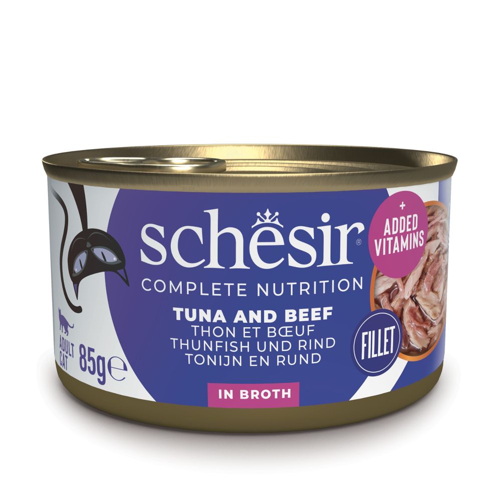 Schesir Complete Nutrition Fillet in Broth 6 x 85g in Cans