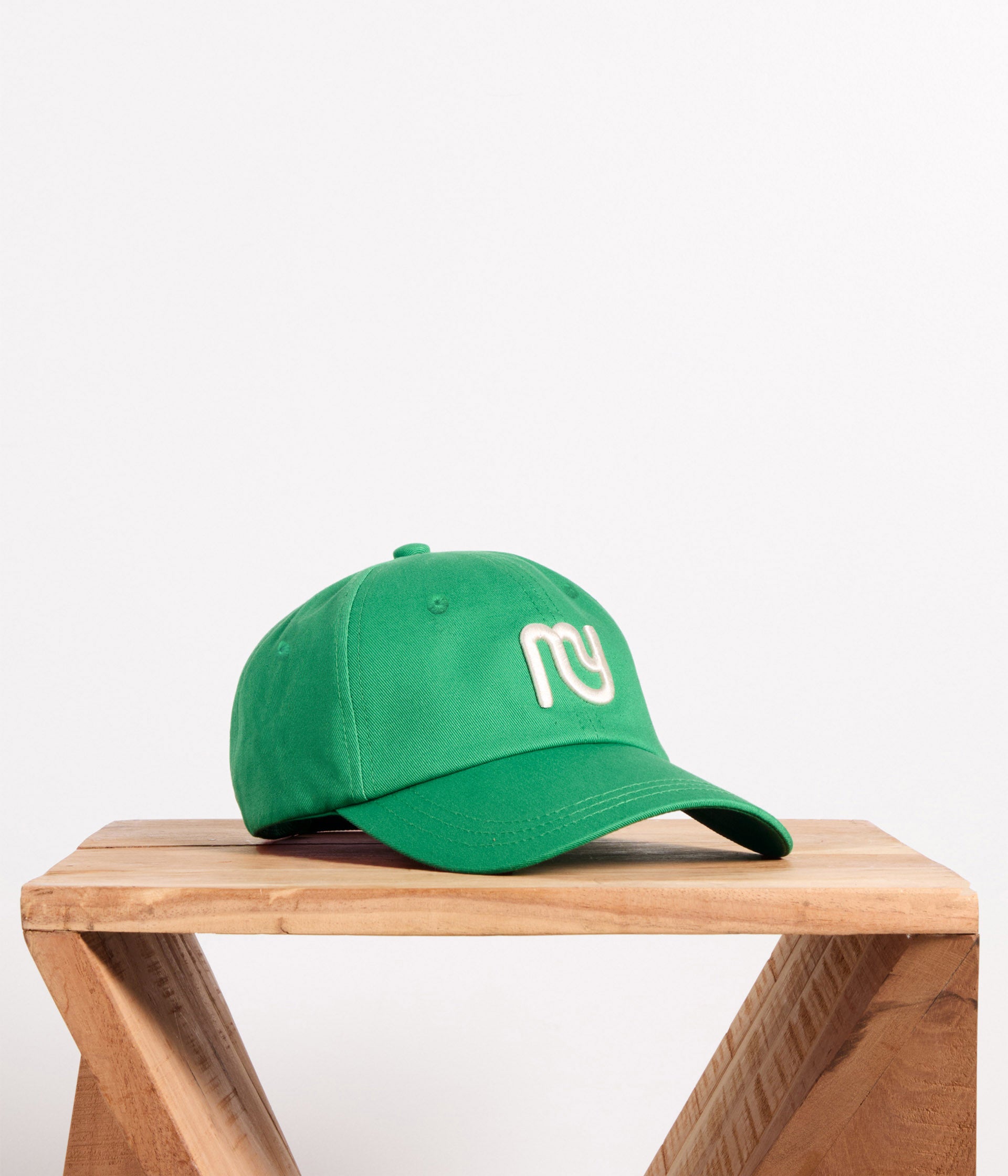 Casquette verte monogramme Lizzie