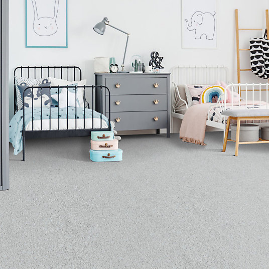Moquette velours Re-life - Gris argent - Rouleau de 4m x 5m