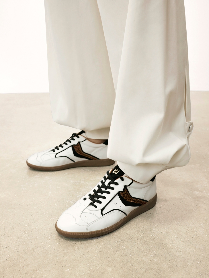 Avant-garde sneakers with an animal motif