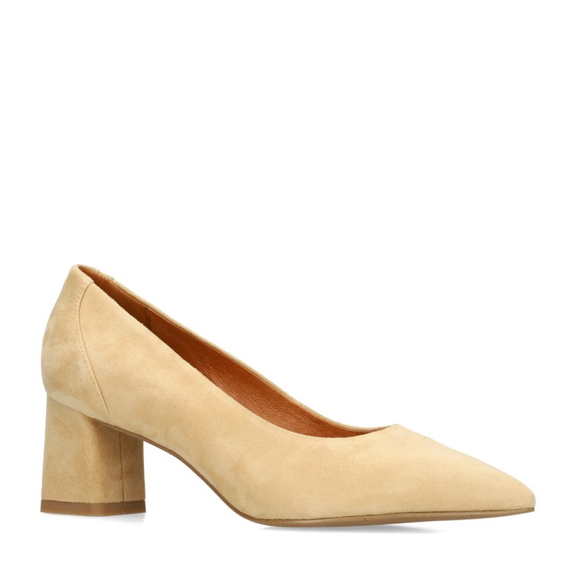 No Stress Beige suède pumps