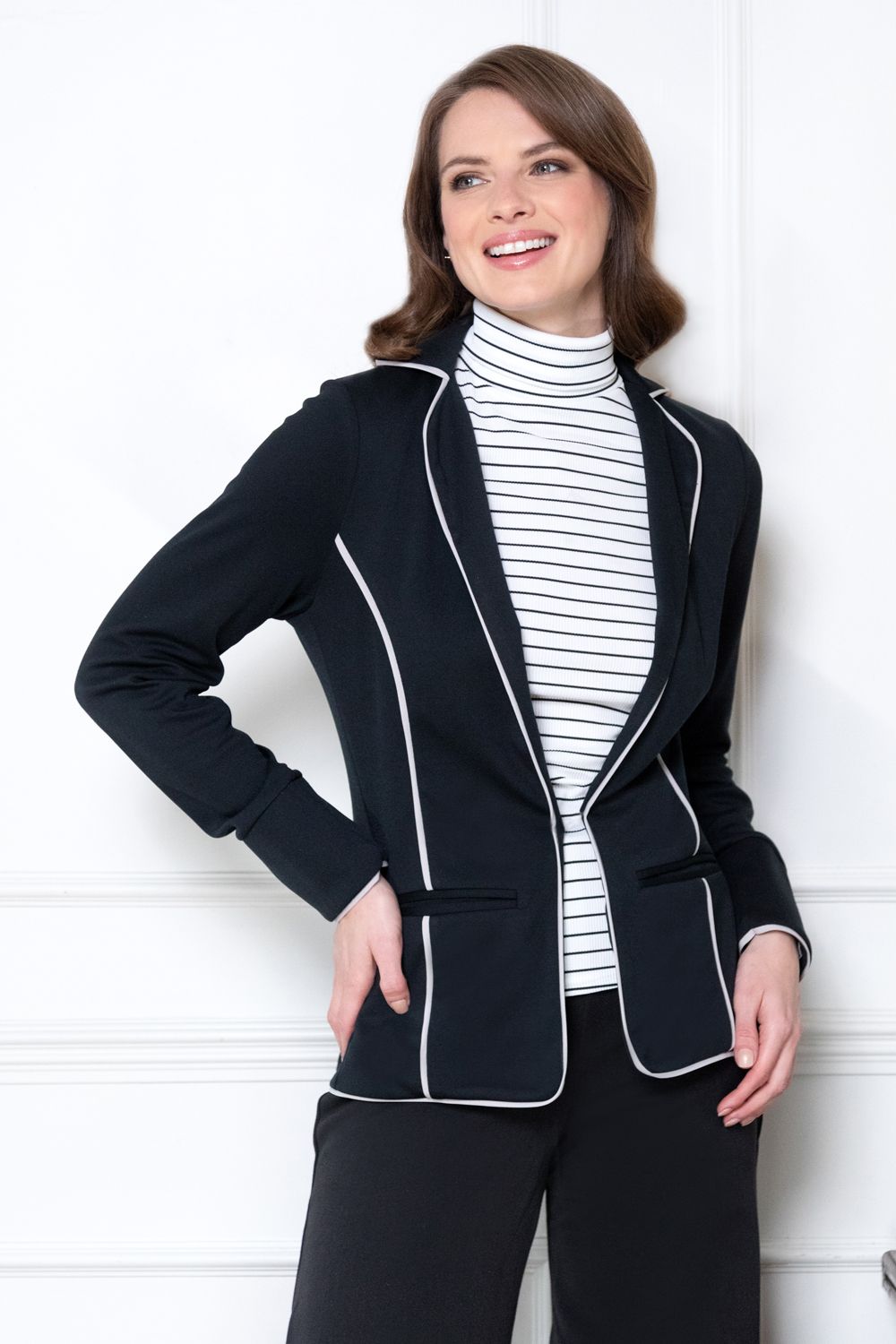 Hot Squash Piping Detail Jacket