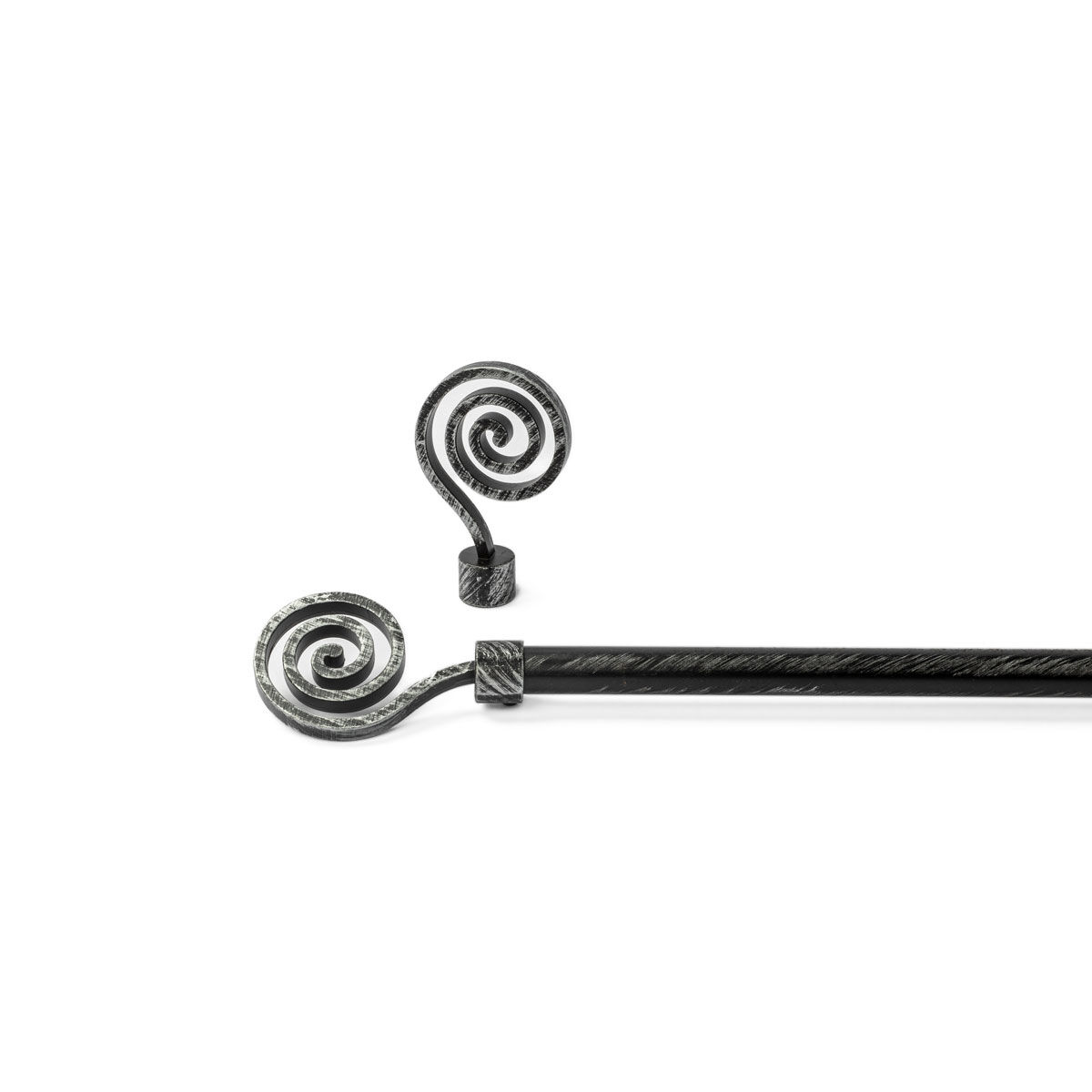 Kit varão extensível preto e prateado 120-210cm