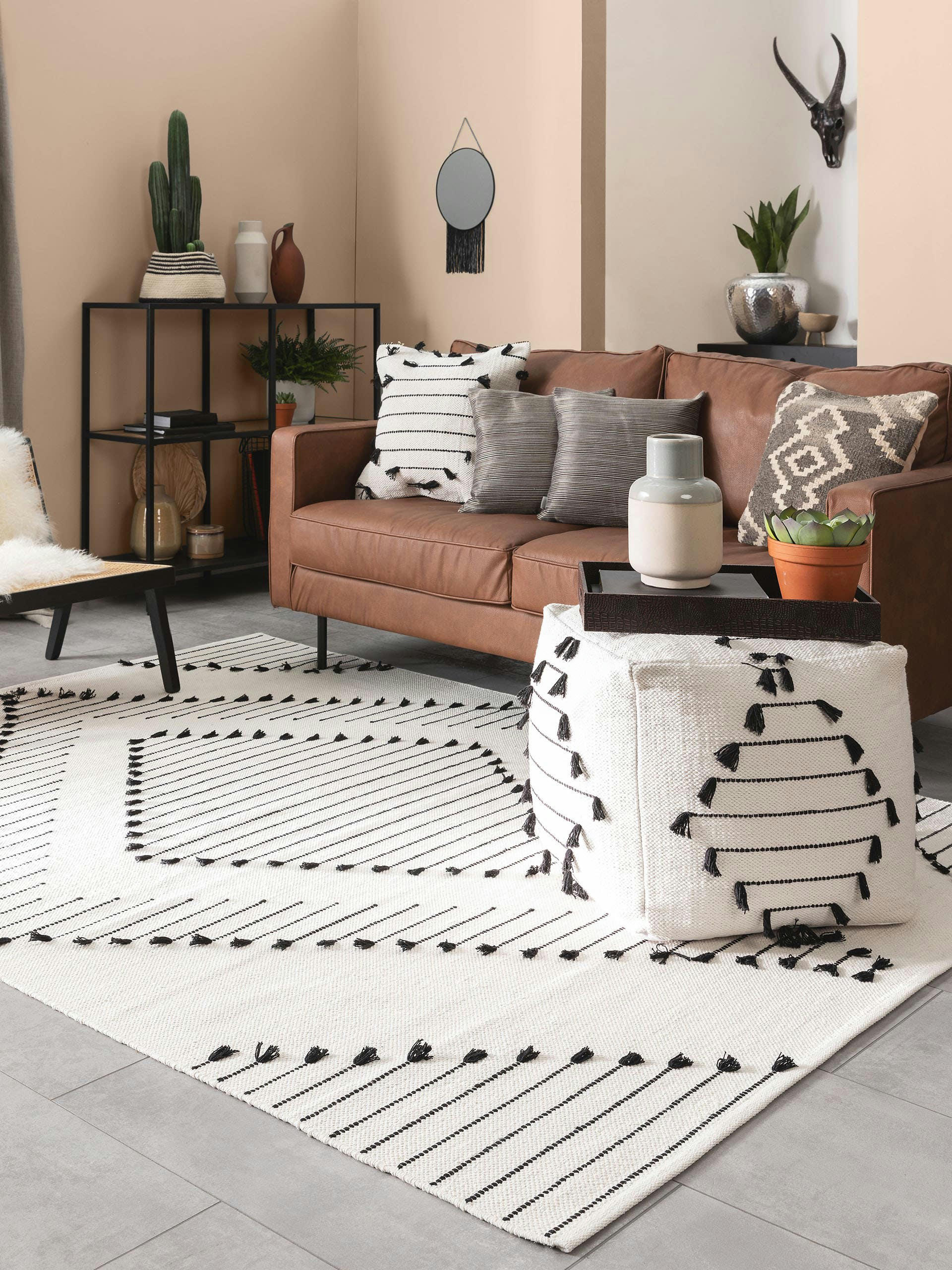 BO - Tapis en coton ivory 80x120