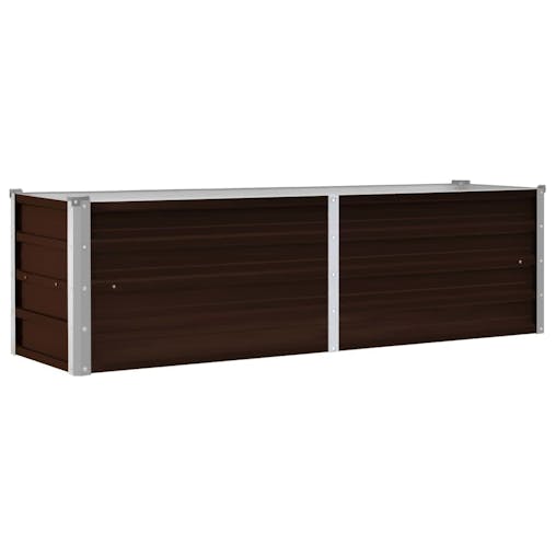 NNEVL Garden Raised Bed Brown 160x40x45 cm Galvanised Steel