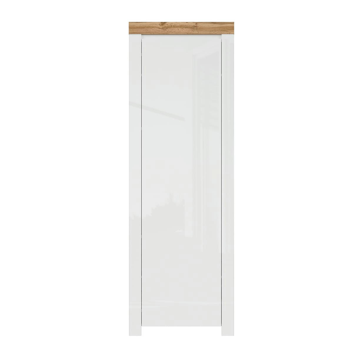 - Meuble d'entrée 1 porte blanc et naturel