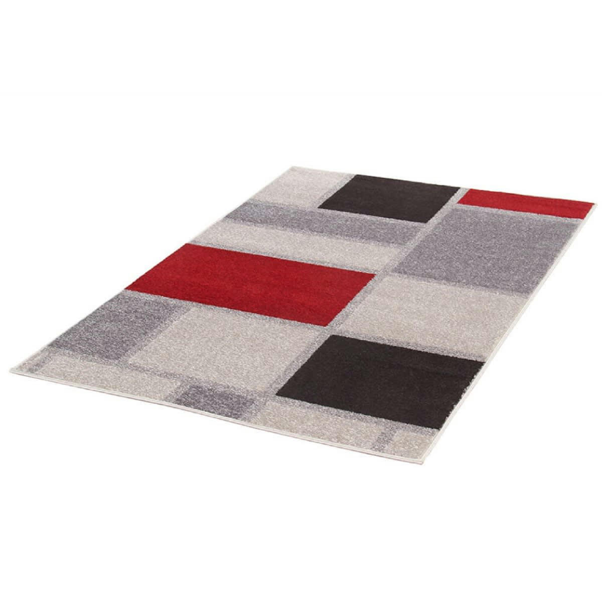 CHESSO - Tapis de salon en polypropylène rouge 200x290 cm