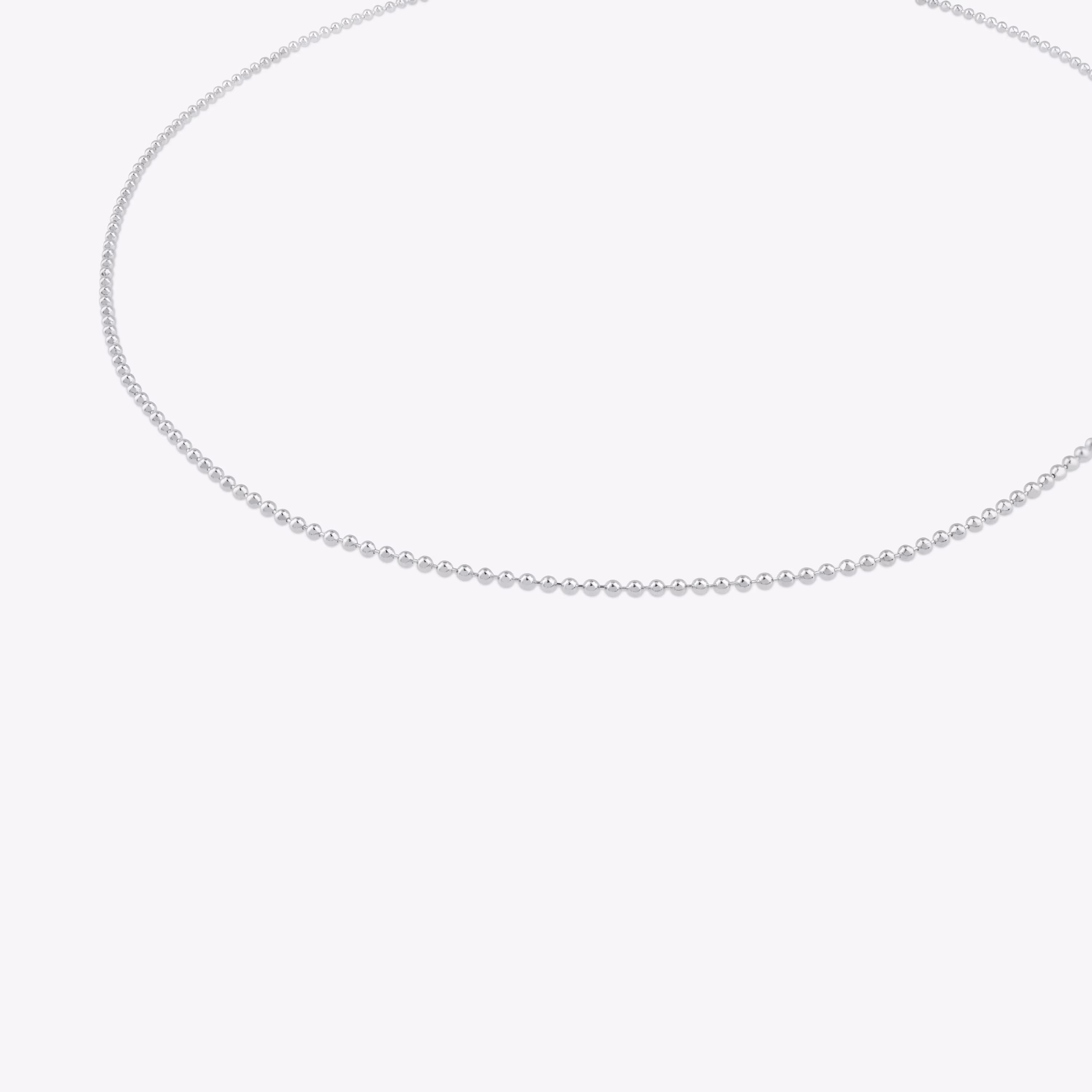 Gargantilla de plata con bolas, 50 cm Chain