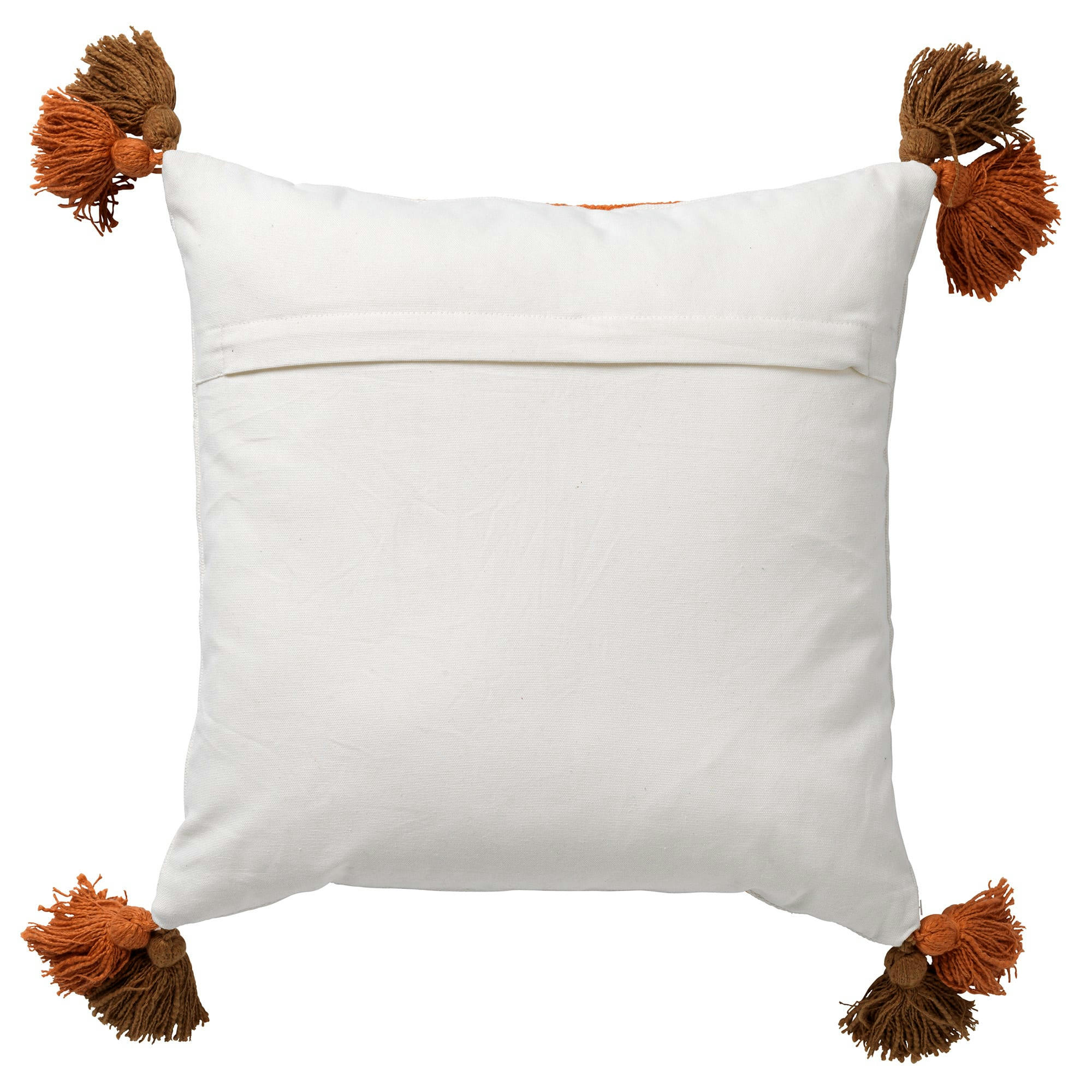 ZITA - Housse de coussin blanc en coton-45x45 cm avec imprimé rétro