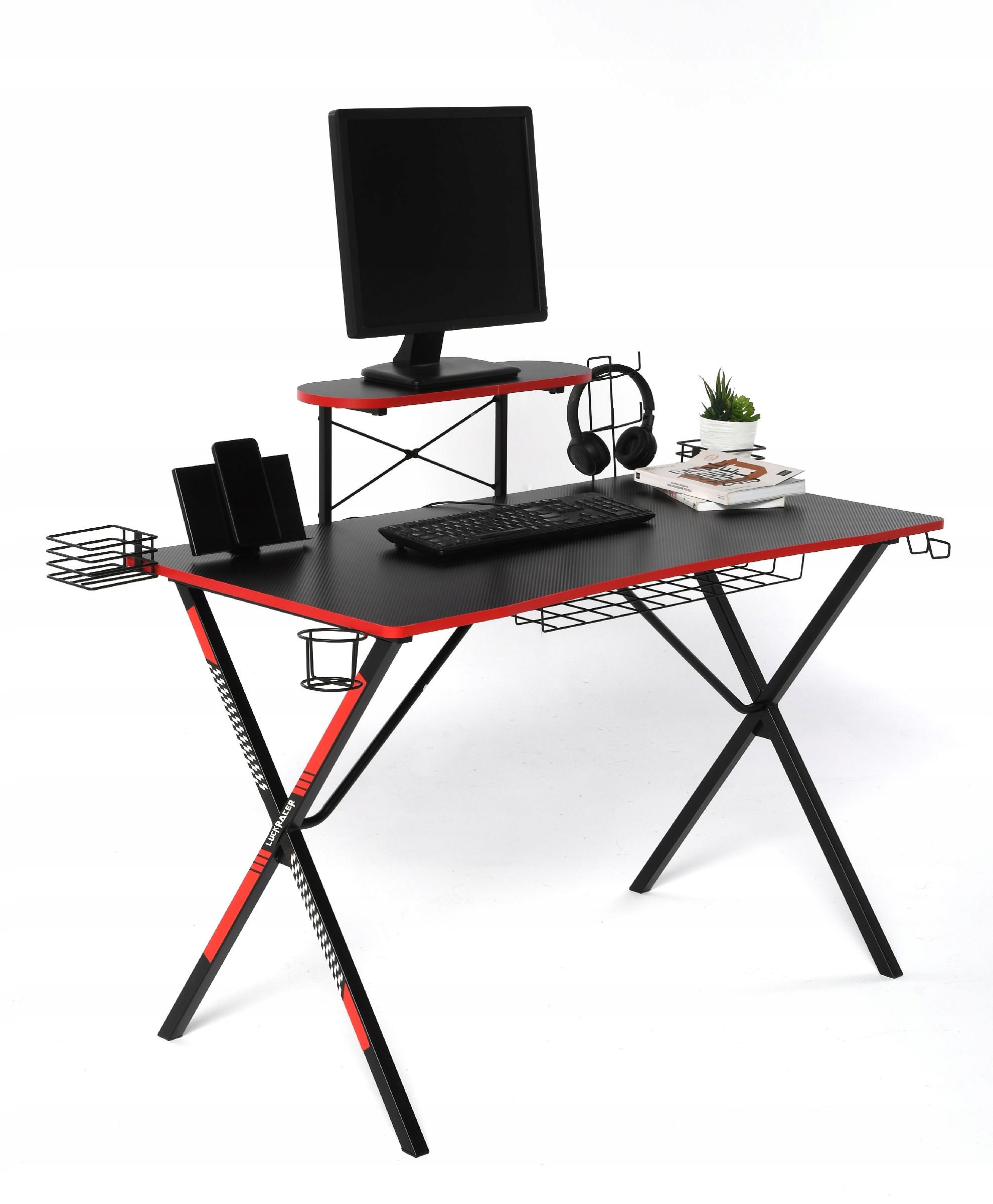 Biurko Gamingowe KOMPUTEROWE Gracza Black 115cm