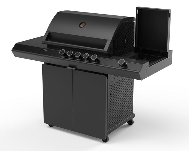 Ziegler & Brown Turbo Classic 5 Burner BBQ on Cart with Side Burner & Shelf (T Series)