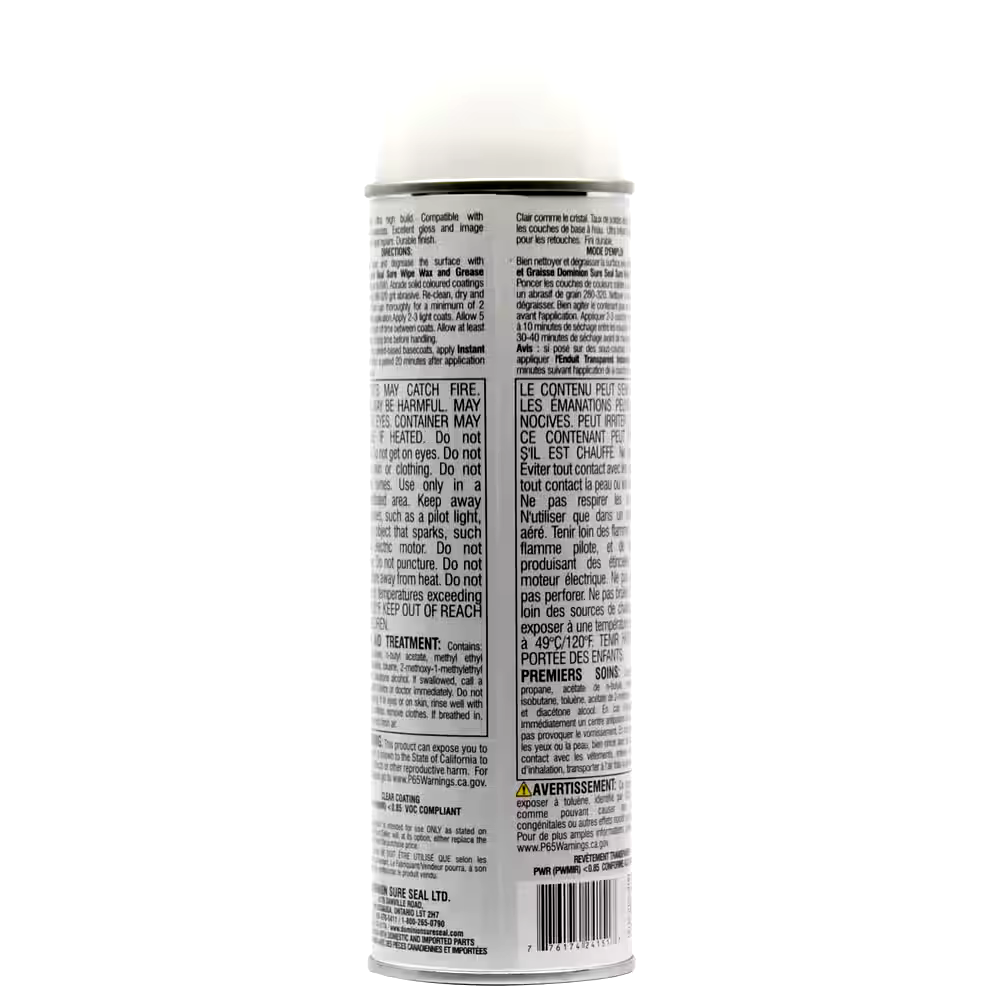 Dominion Sure Seal LTD Instant Clear-Coat Hi-Gloss Finish, 340-g