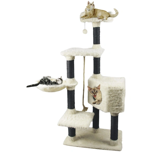 Kratzbaum »White Cat«, weiß, Höhe: 139 cm