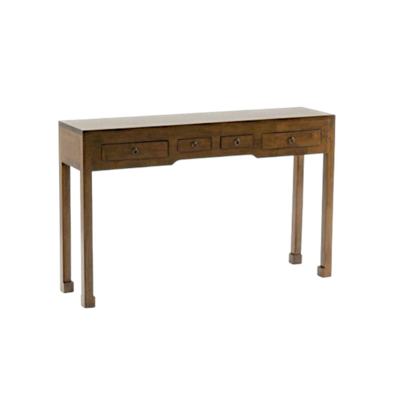 Console asiatique 4 tiroirs hévéa 120cm MAORI