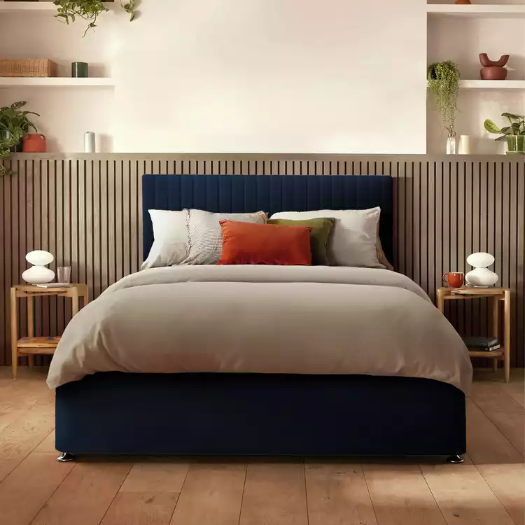 Silentnight Dusk Fabric Single Headboard - Blue