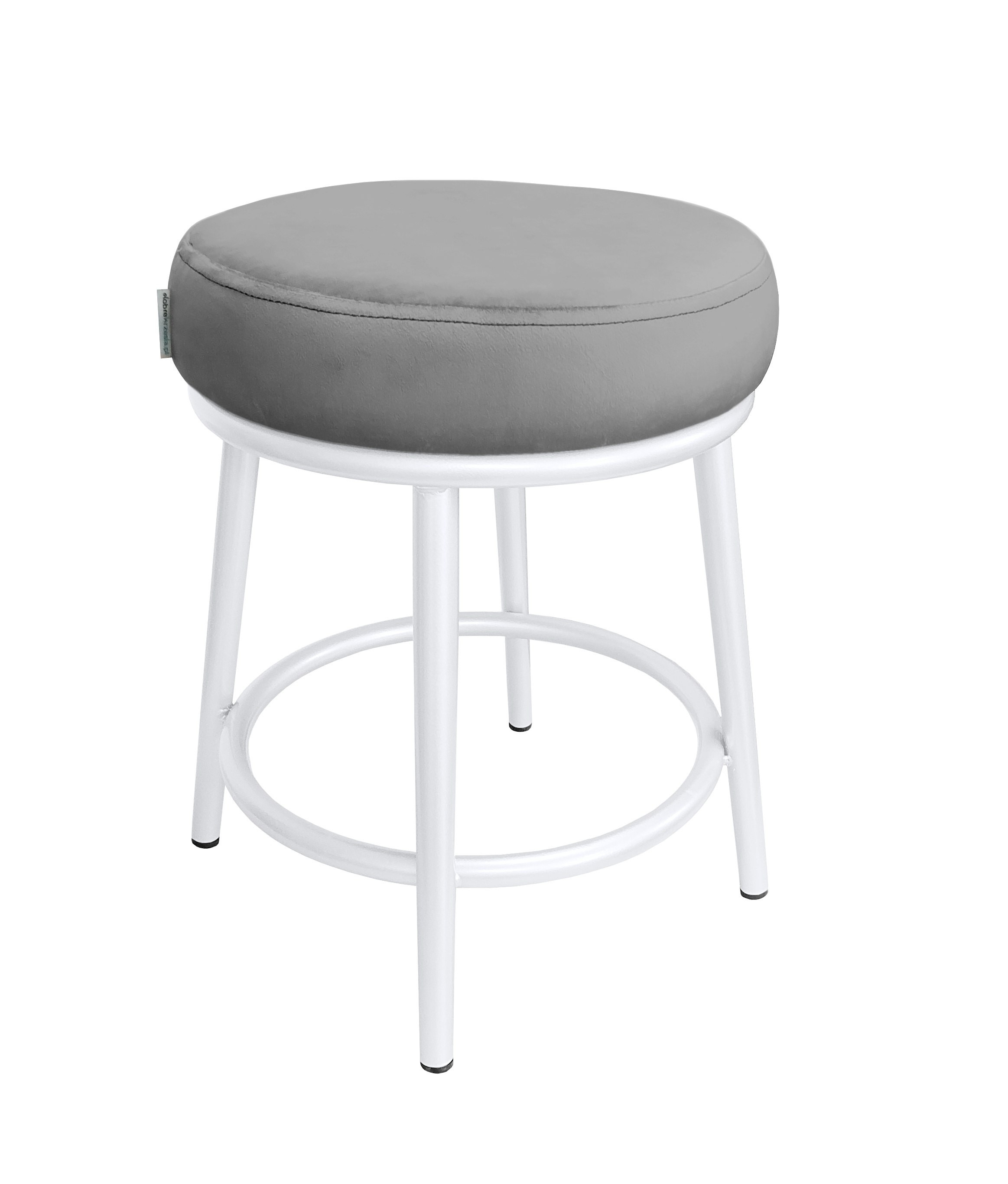 Taboret Ben tkanina Welur stelaż metalowy STOŁEK LOFT