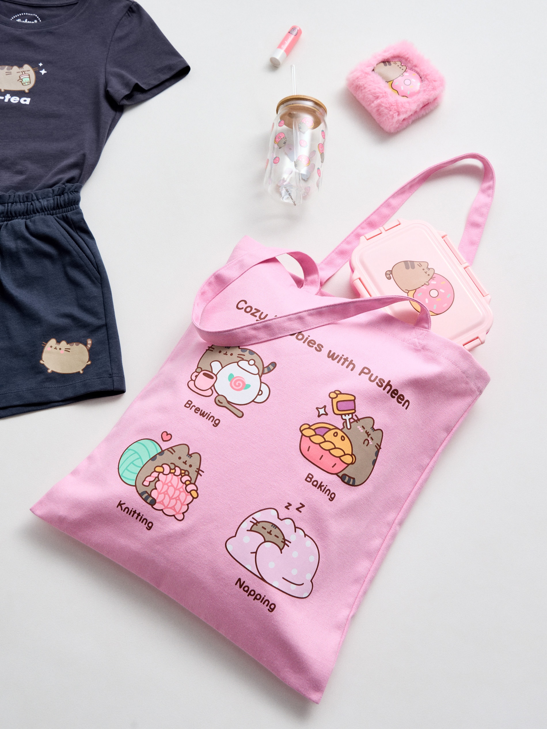 Materiałowa torba shopper z nadrukiem Pusheen the Cat
