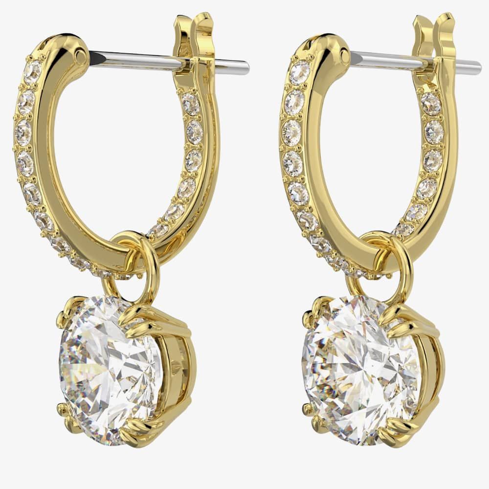 Swarovski Swarovski Ladies Constella Gold Plated Hoop Dropper Earrings 5638802