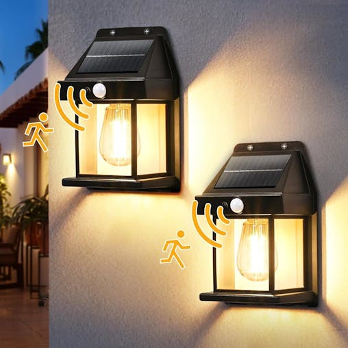 NNETM Solar Motion Sensor LED Lights, Wireless Outdoor Security