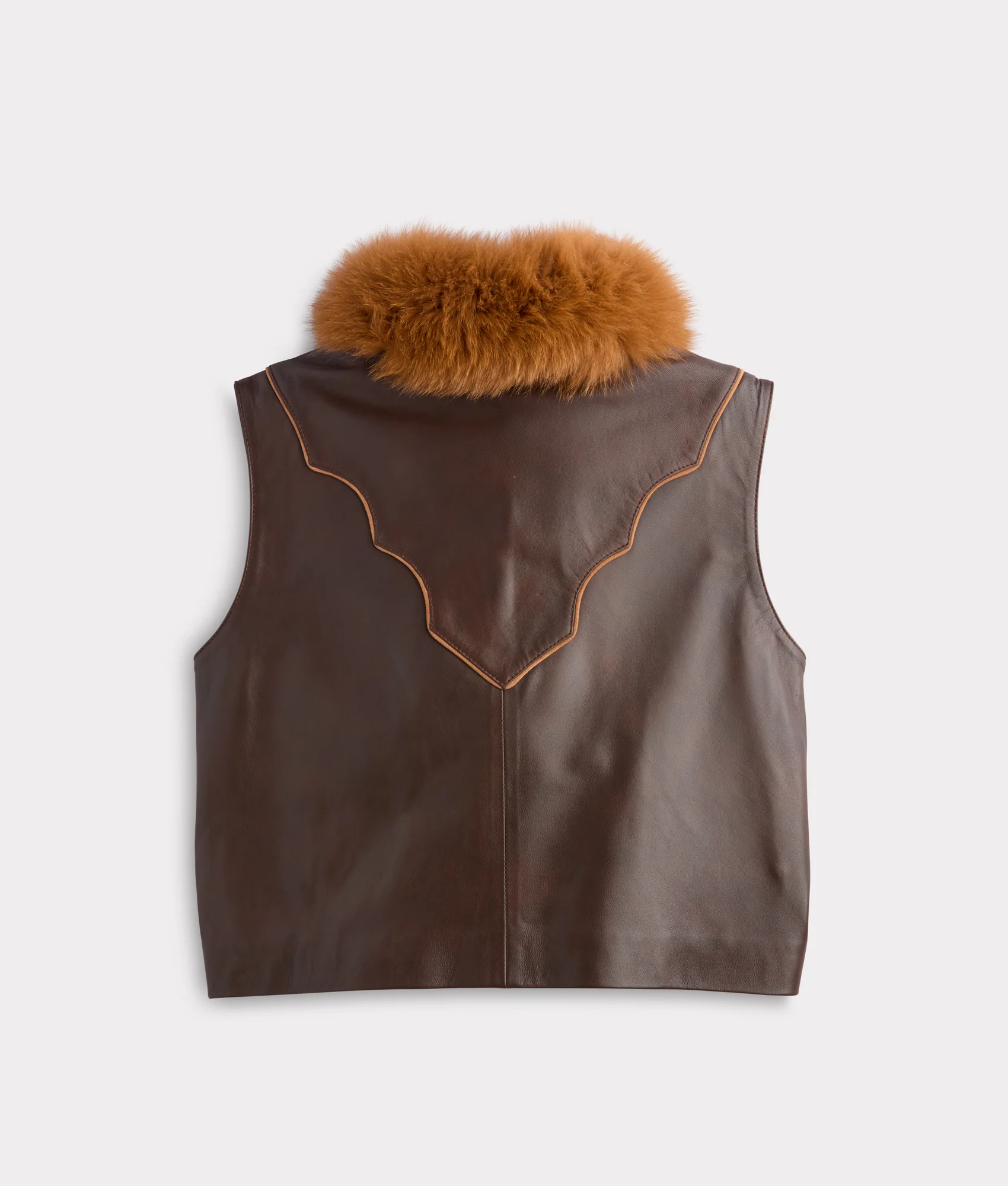 Duchess Of The Range Fur Vest - Brown