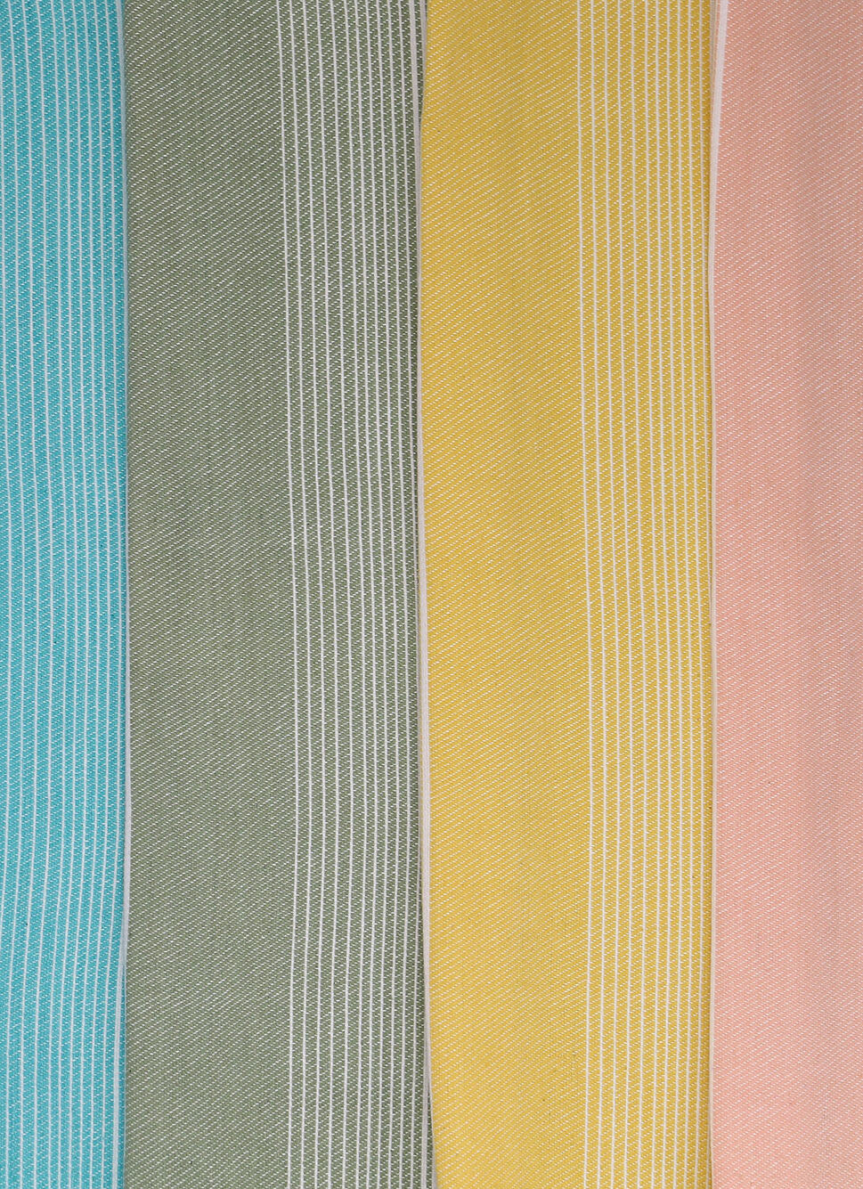 TORCHON TISSÉ FIL TEINT RAYÉ LAGON